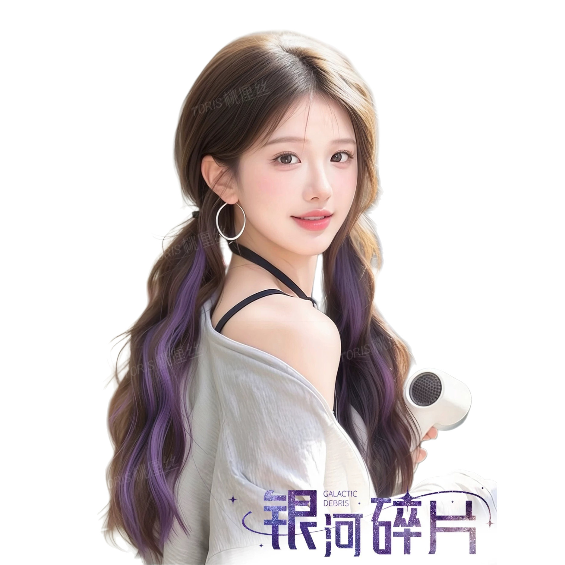 High-density simulated hair strands specially designed for wig ponytail extensions naturally drape without tangling Item Picture