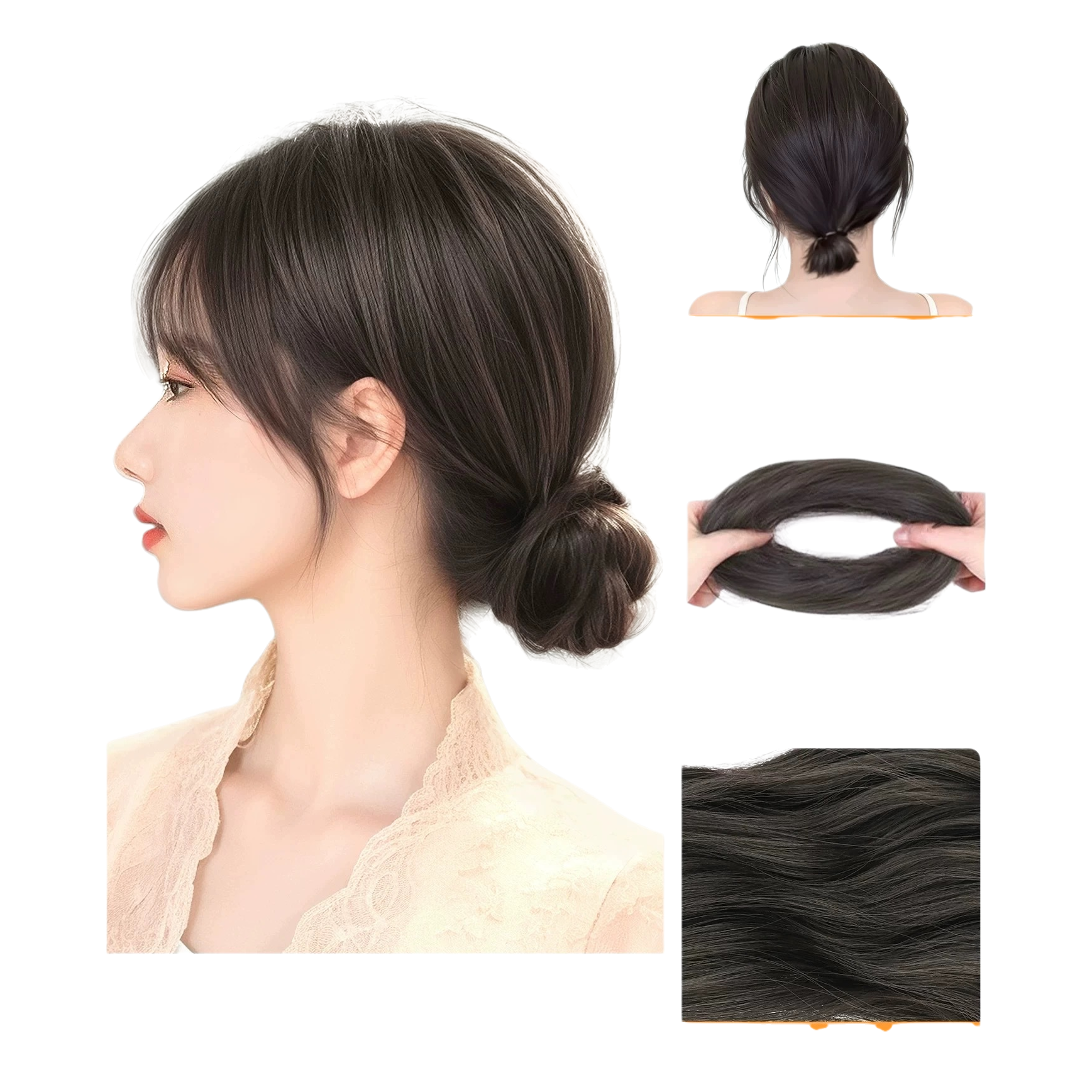 High-density realistic natural drape ponytail for wig and ponytail extension Item Picture