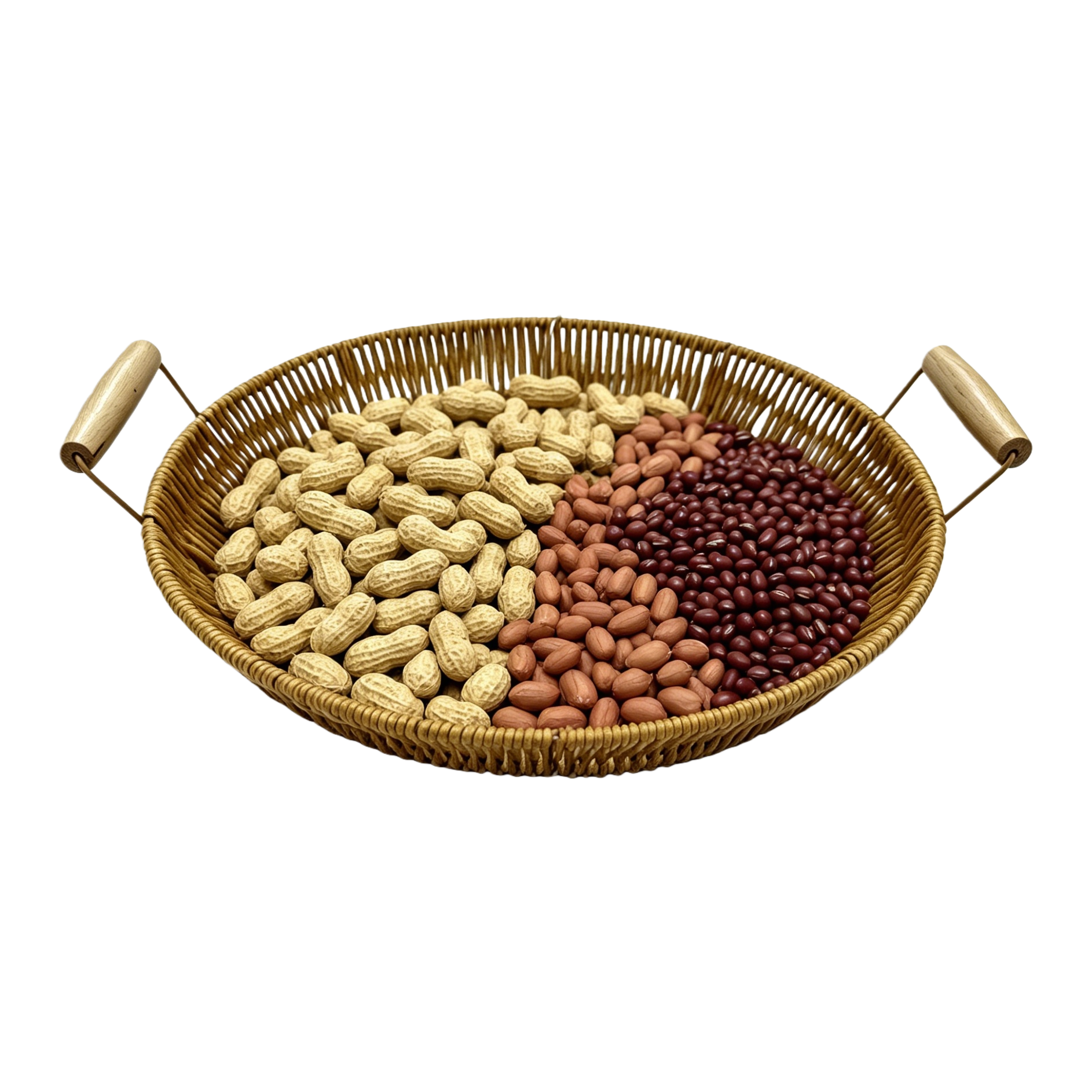 سلة الحلوى المسطحة للبقول موضوعة في سلة الفواكه Item Picture