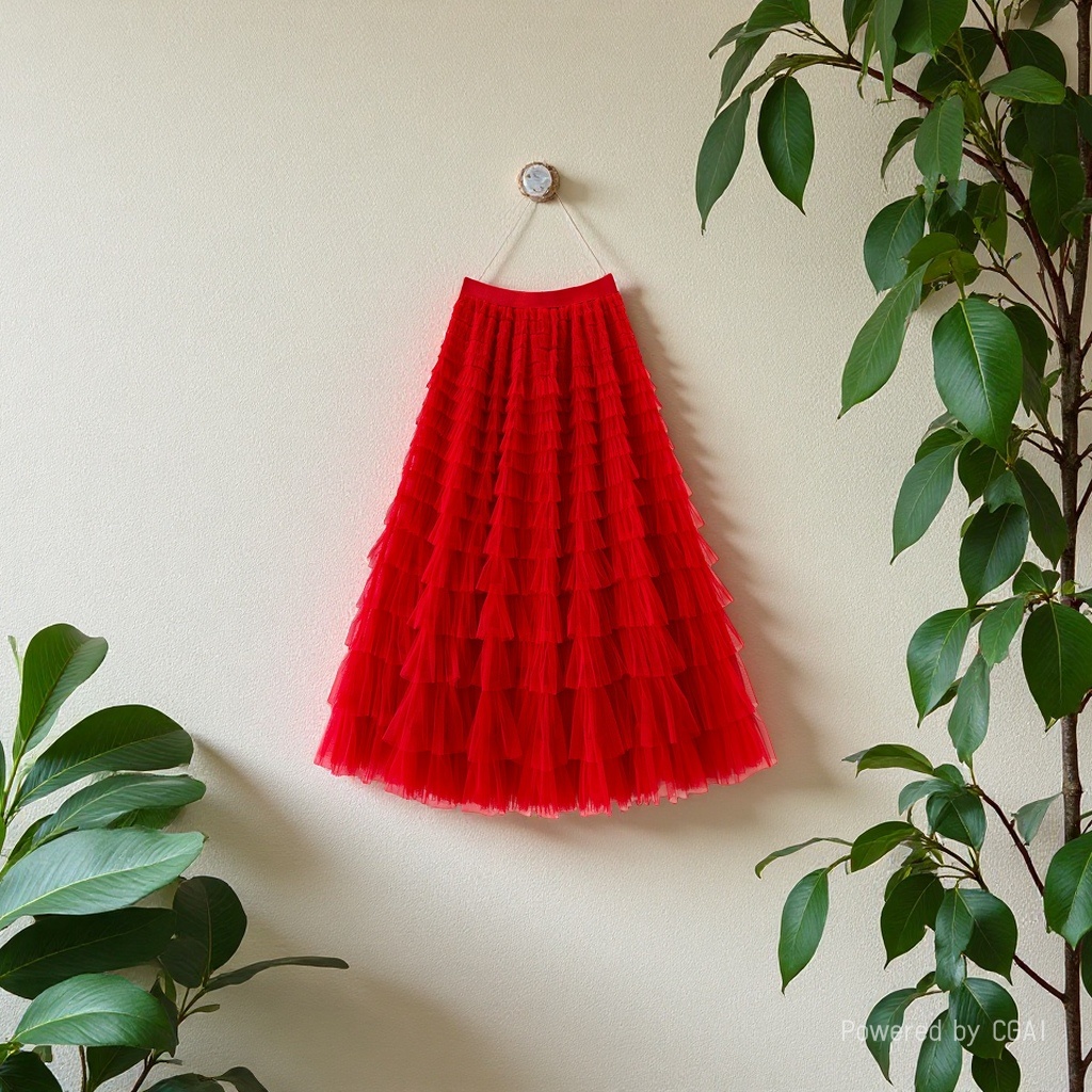 Summer 2026 new high-waisted layer cake skirt, mid-length pleated fairy gauze skirt Application Scenario