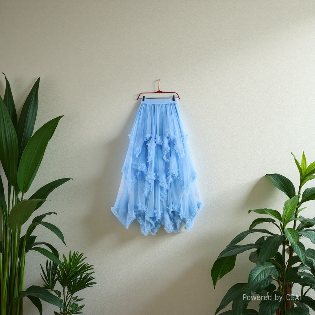 Sweet irregular tulle dress 2025 new high-waisted mid-length A-line puffy fairy cake dress for women Application Scenario