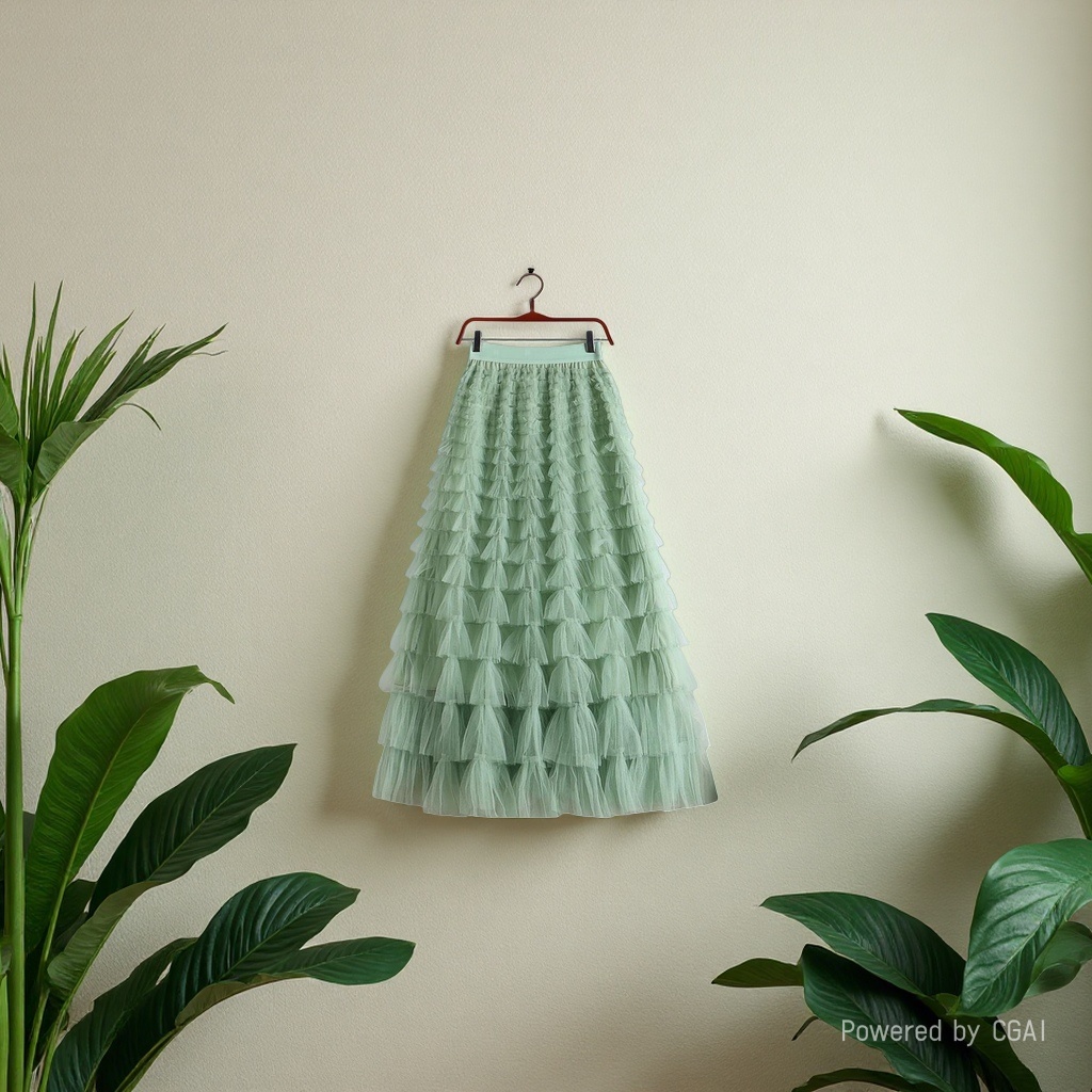 Summer 2026 new high-waisted layer cake skirt, mid-length pleated fairy gauze skirt Application Scenario