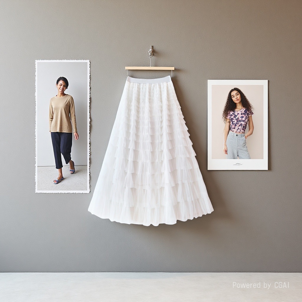 Tulle skirt 2026 Summer New high-waisted layer cake skirt mid-length pleated fairy tulle skirt 093844252 Application Scenario