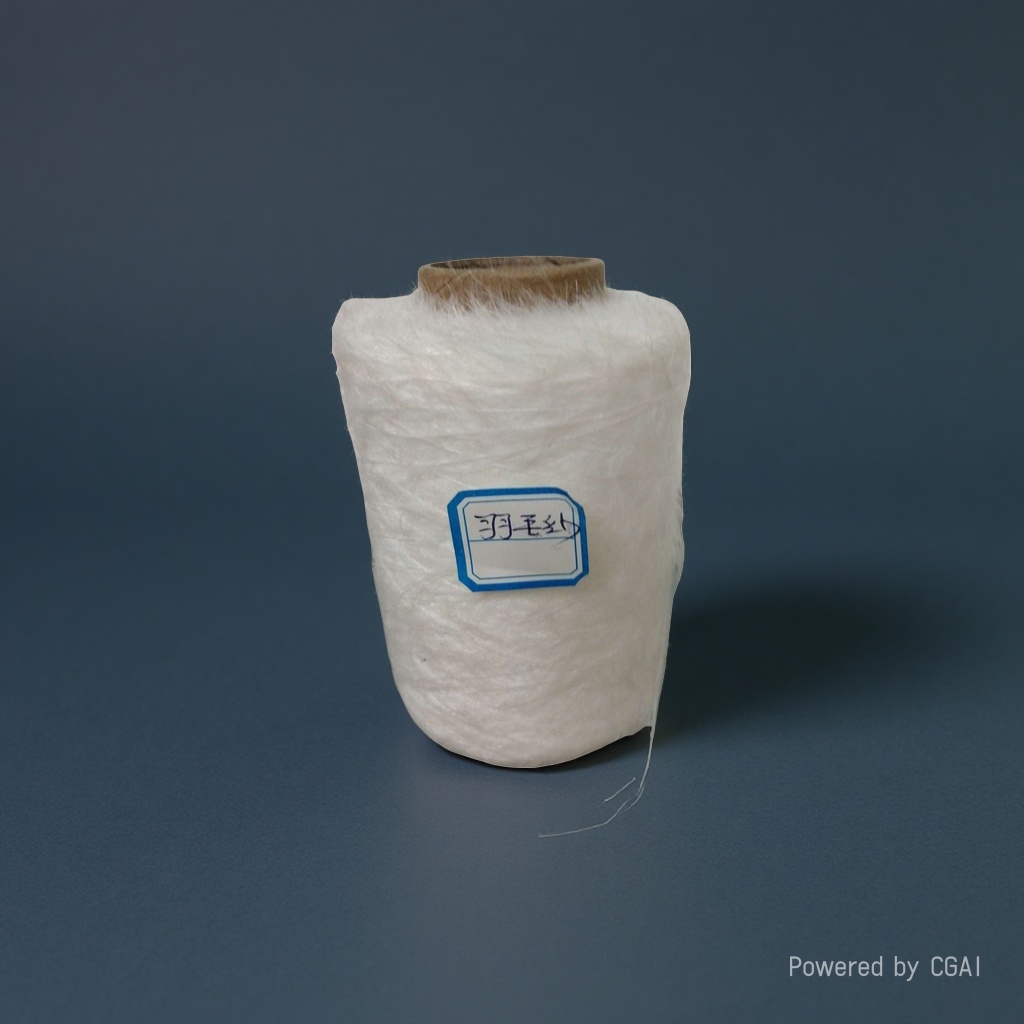 The white feather yarn tube and other yarns are hand-woven into soft and fluffy yarn balls Application Scenario