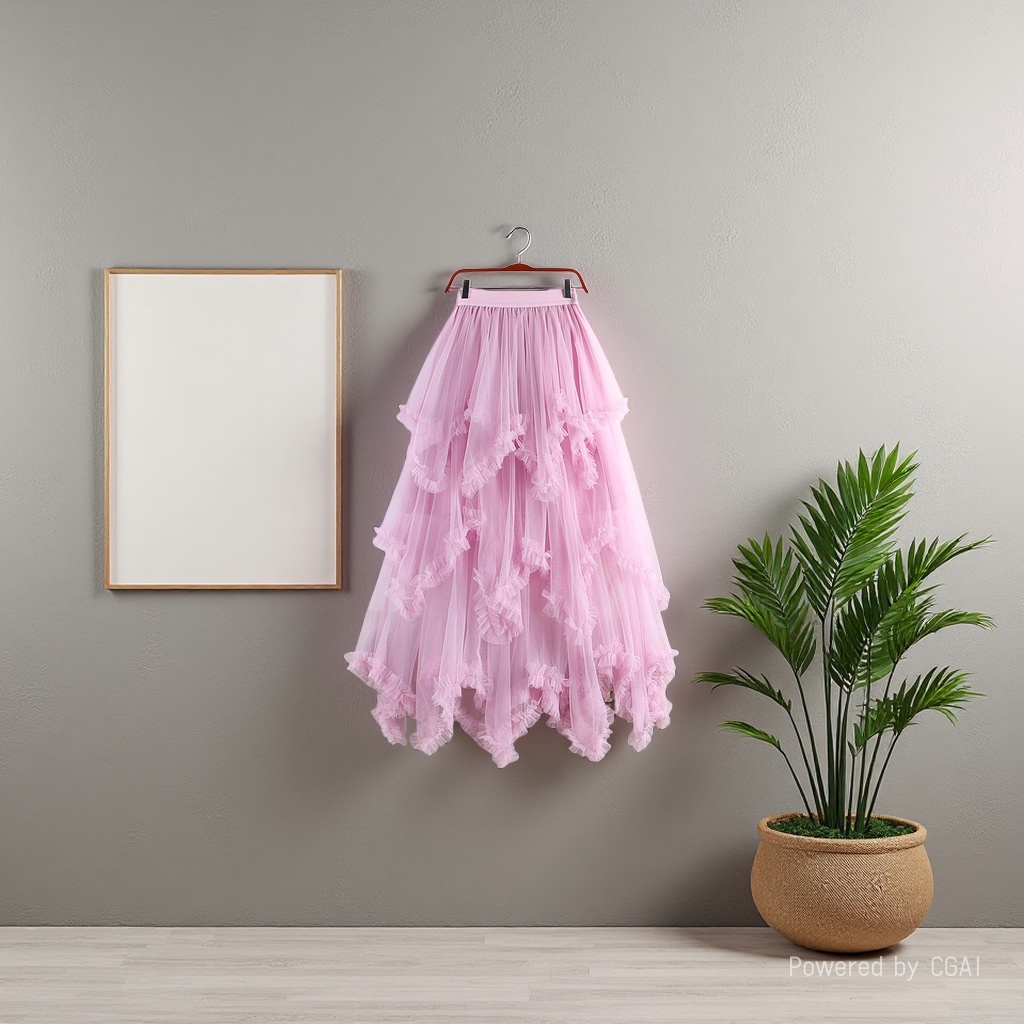 Sweet irregular tulle dress 2025 New high-waisted mid-length A-line puffy fairy cake dress Half skirt for women 104707559 Application Scenario