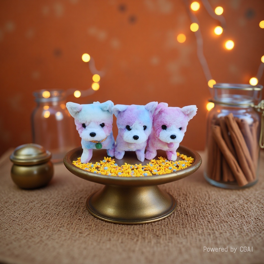 Colorful plush dog toys, soft and cute throw pillows, plush figurines, children's sleeping dolls Specification image