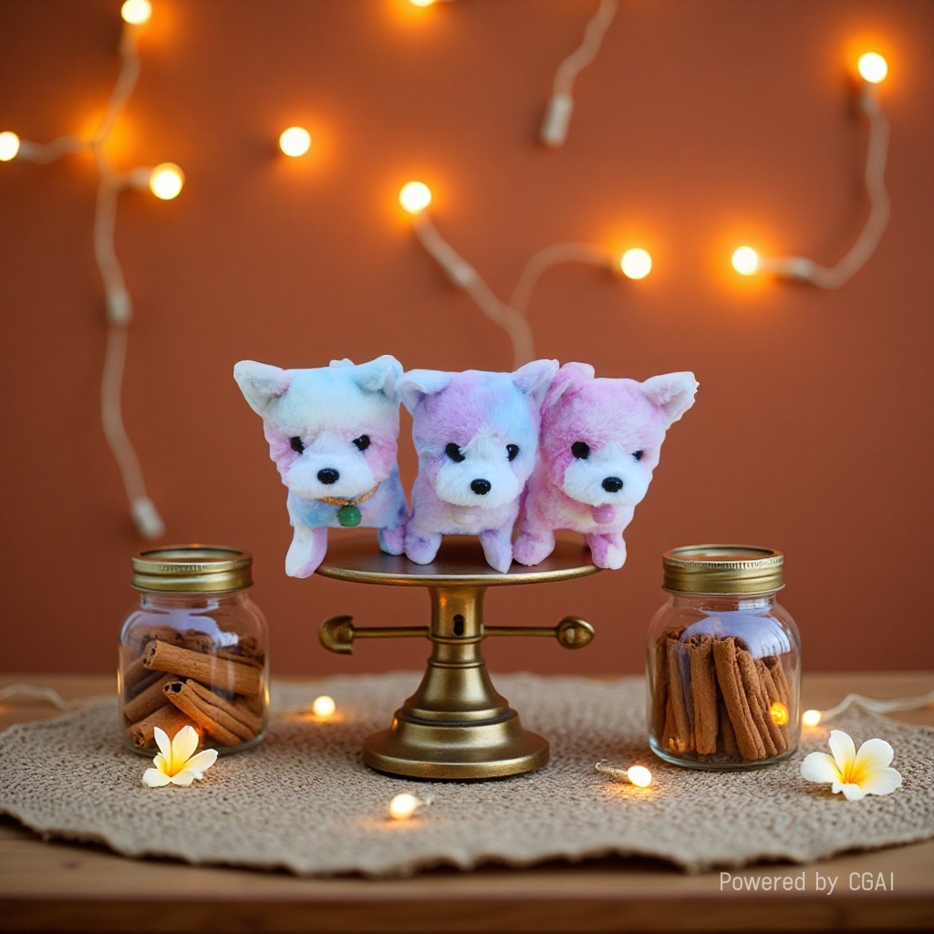 Colorful plush dog toys, soft and cute throw pillows, plush figurines, children's sleeping dolls Application Scenario