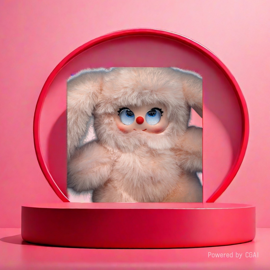Pink plush toy doll, plush toy, cute and soft plush pillow doll details Picture