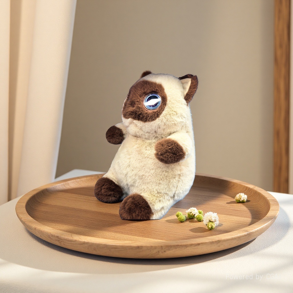 Brown-eyed, beige teddy bear plush toy Application Scenario