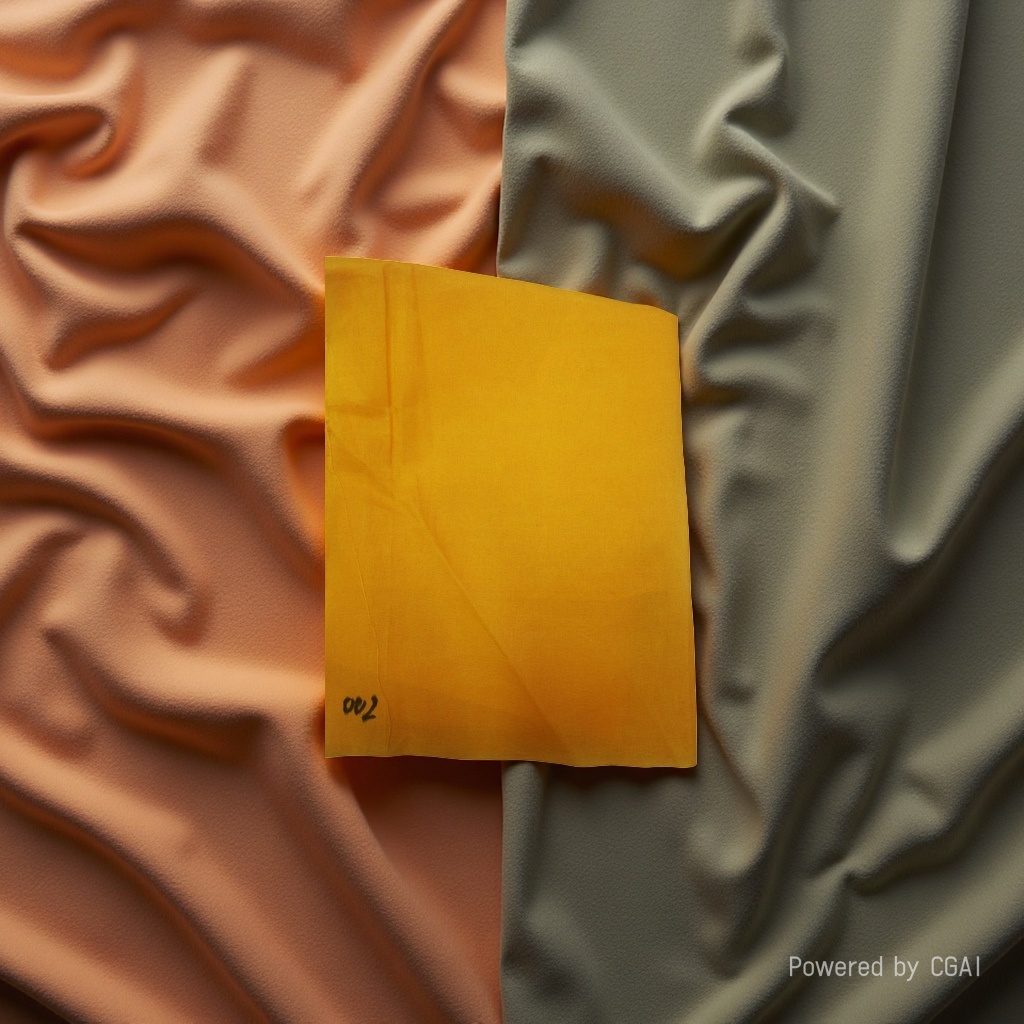 Yellow cotton fabric is used for DIY home textiles and clothing details Picture