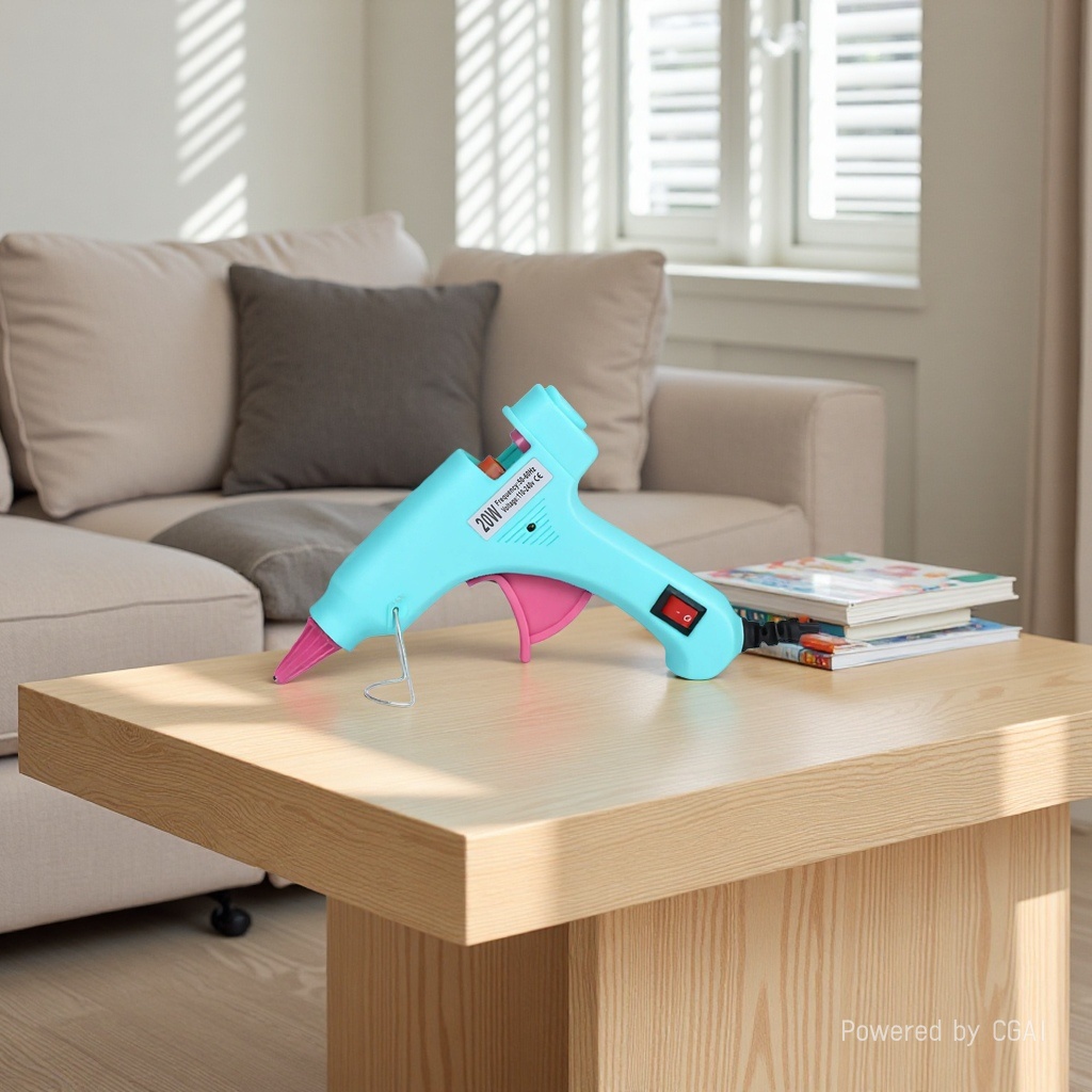 بندقية الصمغ الأزرق للحرارة والحرارة اليدوية مخصصة للاستخدام المنزلي Specification image