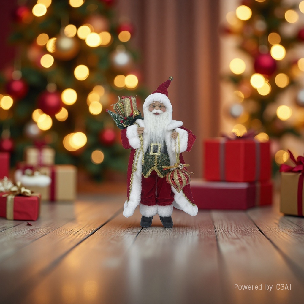 Red Santa Claus doll dolls as festive decorative gifts