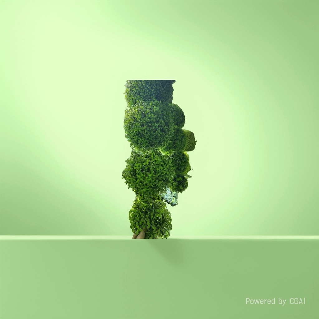 绿色球形塑料仿真花泡沫假花花杆人造植物