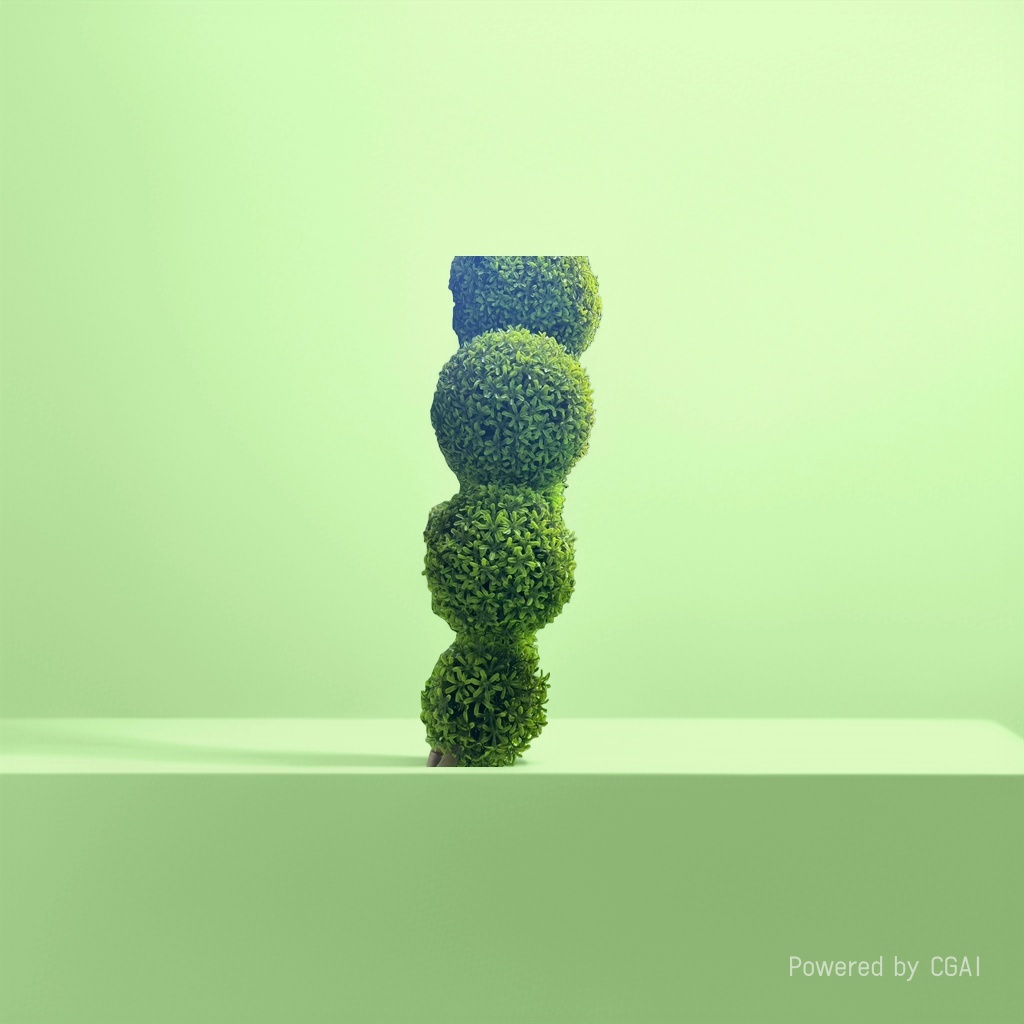 绿色花非遗仿真盆栽 球形绿植装饰 宠物服饰搭配用仿真绿植盆栽花卉摆设