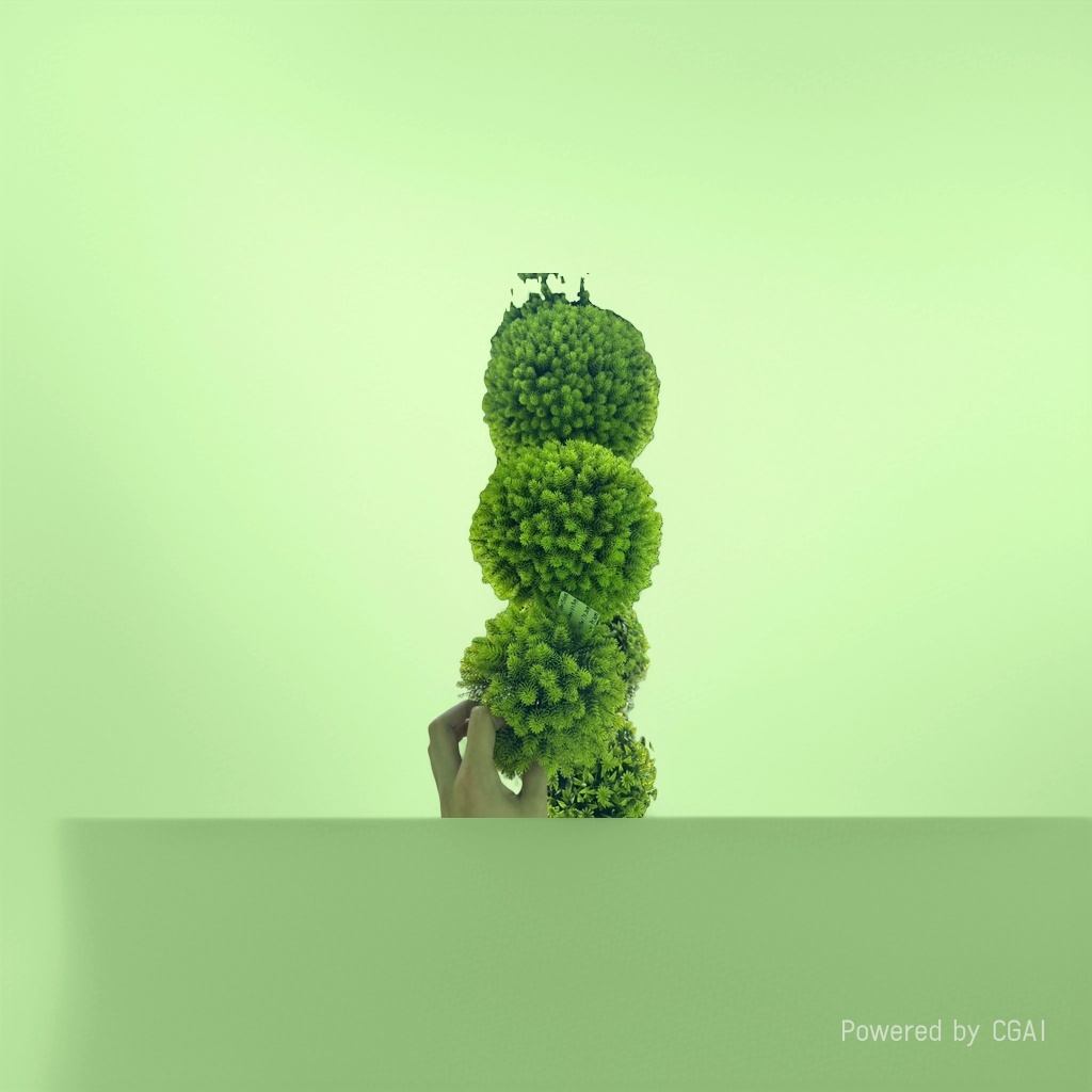 绿色球形塑料仿真花泡沫人造植物假花花杆