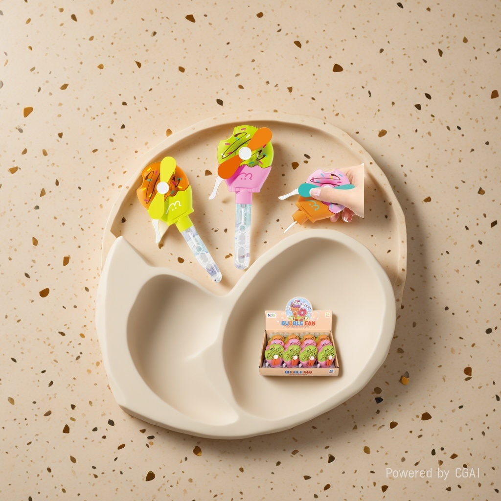 Colorful ice cream-shaped bubble fan toys, bubble machines, bubble guns, light toys Application Scenario