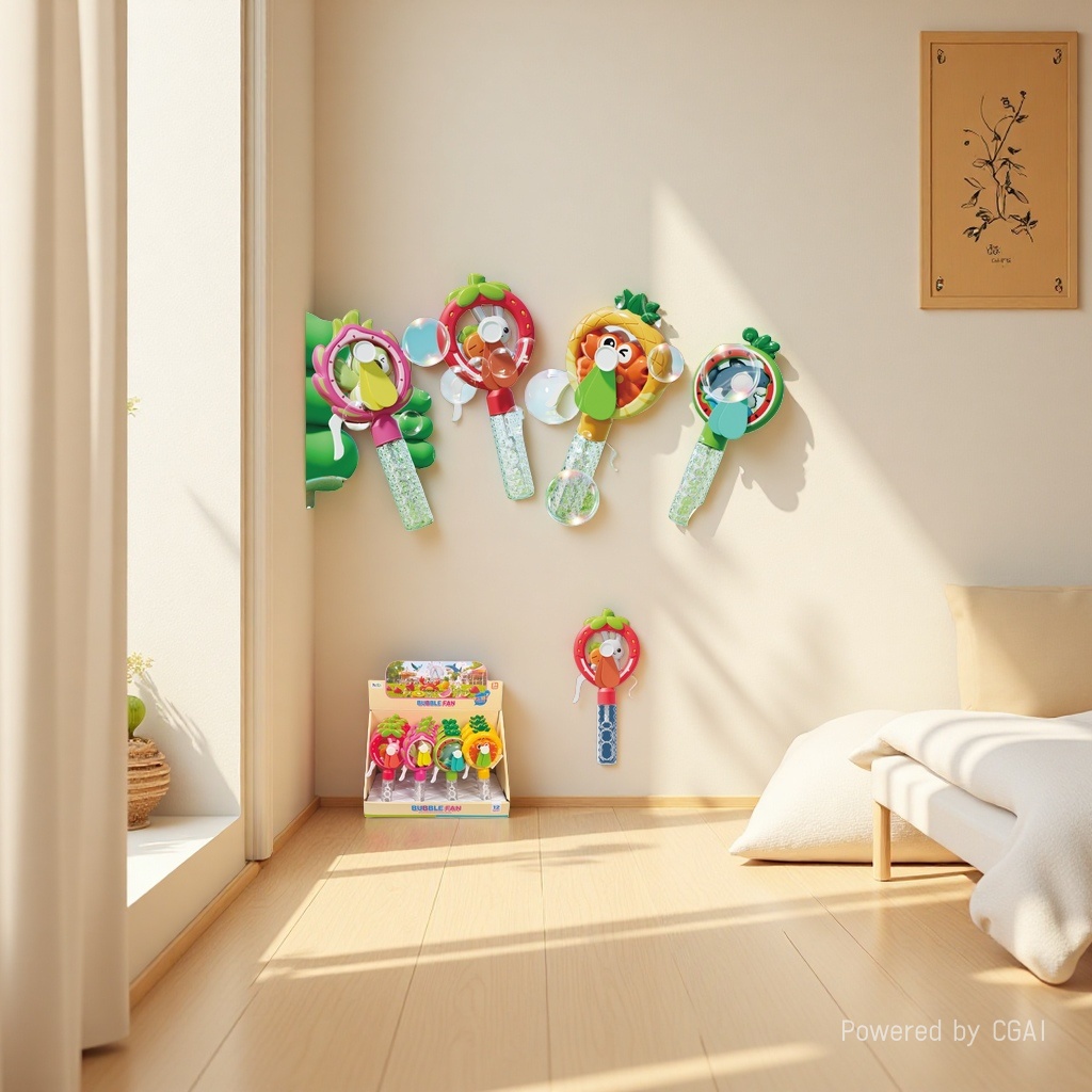 Colorful cartoon electric bubble water cannon toys and water play toys Application Scenario