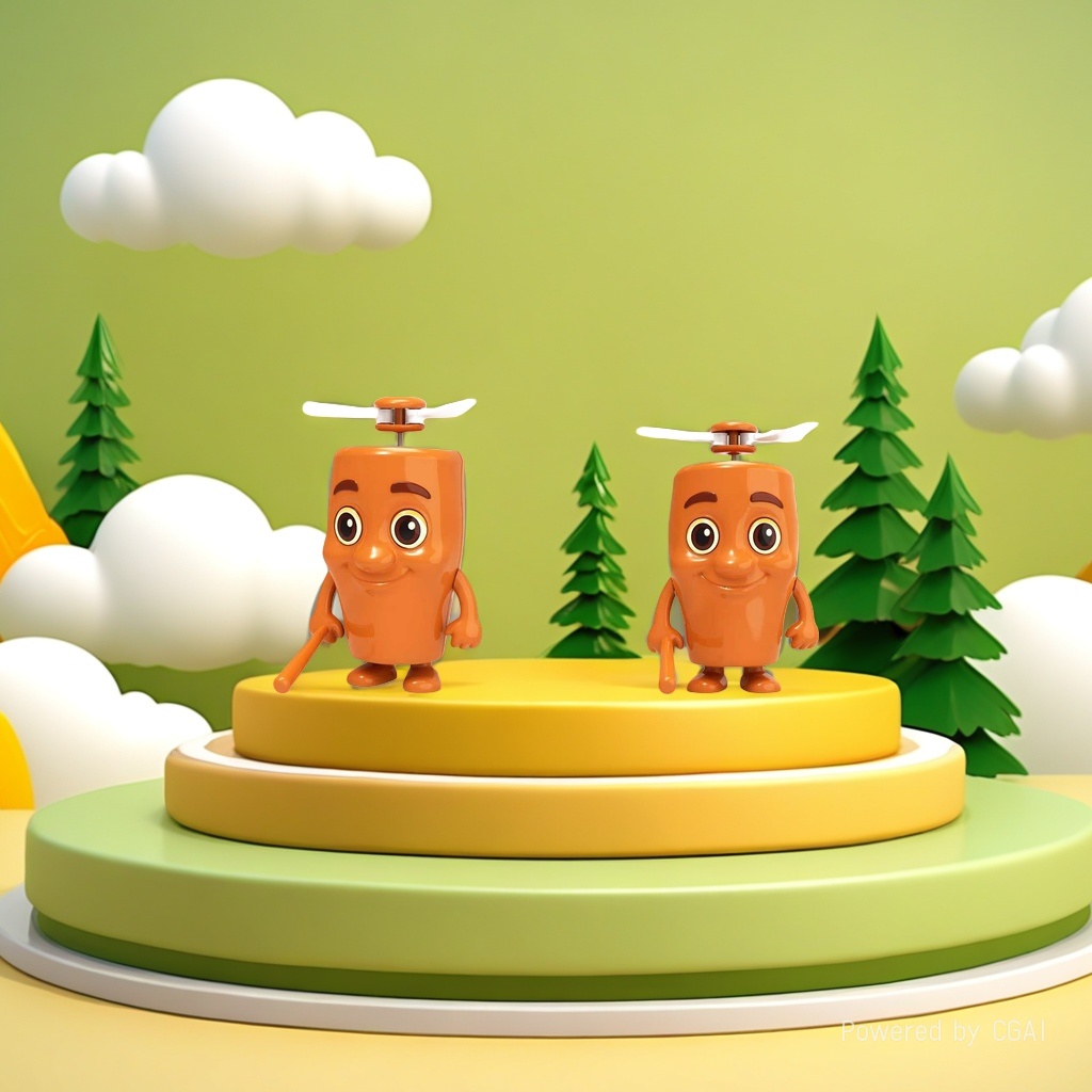 Canned Fish, orange cartoon fan, electronic toy, flashing elastic ball, AI keyboard pendant doll