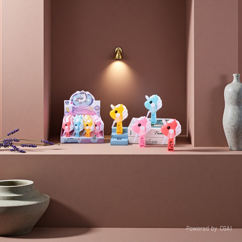 Hot-selling canned fish, colorful unicorn mini hand-pressing fan details Picture