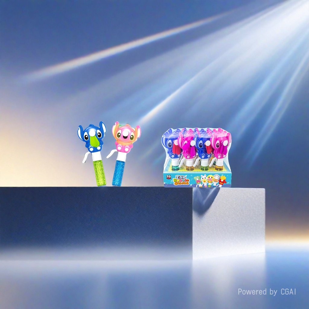 Colorful cartoon fan, bubble stick, water play toy, hand-pressed small fan Application Scenario
