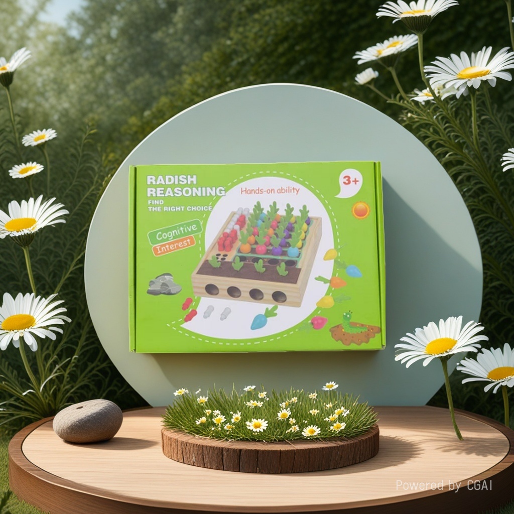 Digital House Shape Box Multi-hole Cognitive Toy DIY House Digital Chess details Picture