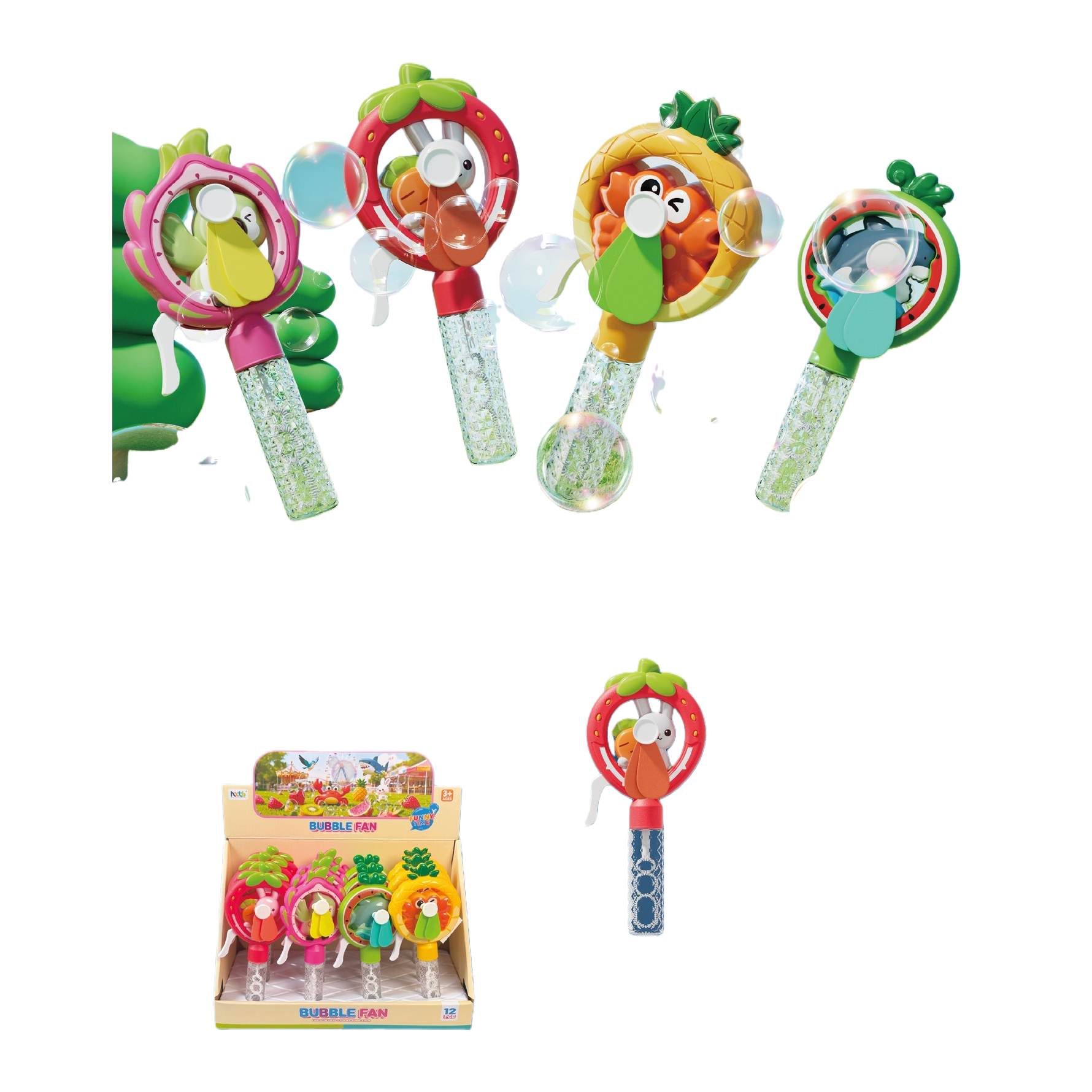 Colorful cartoon electric bubble water cannon toys and water play toys Item Picture