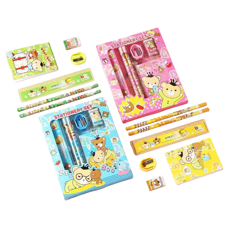 彩色卡通儿童文具套装 小学生小礼品 文具套装