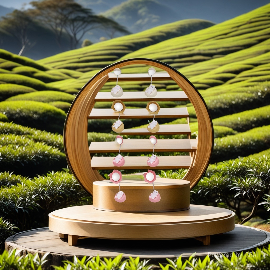 萌系陶瓷竹艺创意台灯 家居学习两用台灯 Specification image