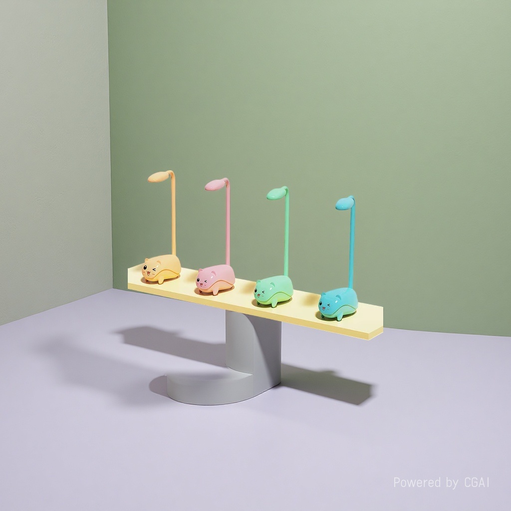 Cool Lamp, colorful animal-shaped ceramic table lamp, handcrafted original wax melting lamp Specification image