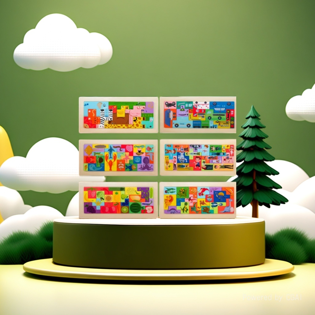 Long Tetris wooden jigsaw puzzle, animal traffic, fruit, dinosaur, ocean, professional character, children's cognition, early education and intelligence board toy Specification image