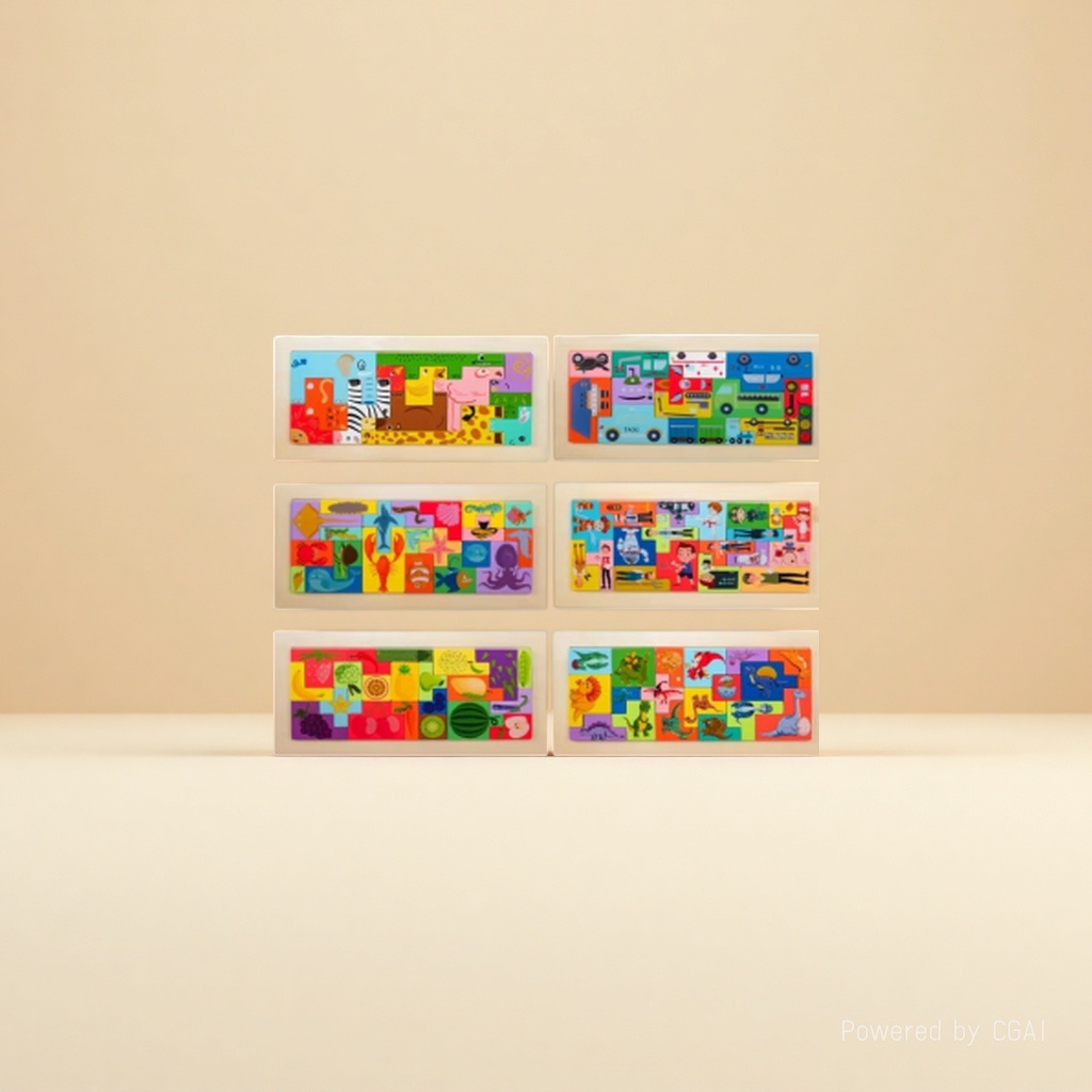 Long Tetris wooden jigsaw puzzle, animal traffic, fruit, dinosaur, ocean, professional character, children's cognition, early education and intelligence board toy Application Scenario