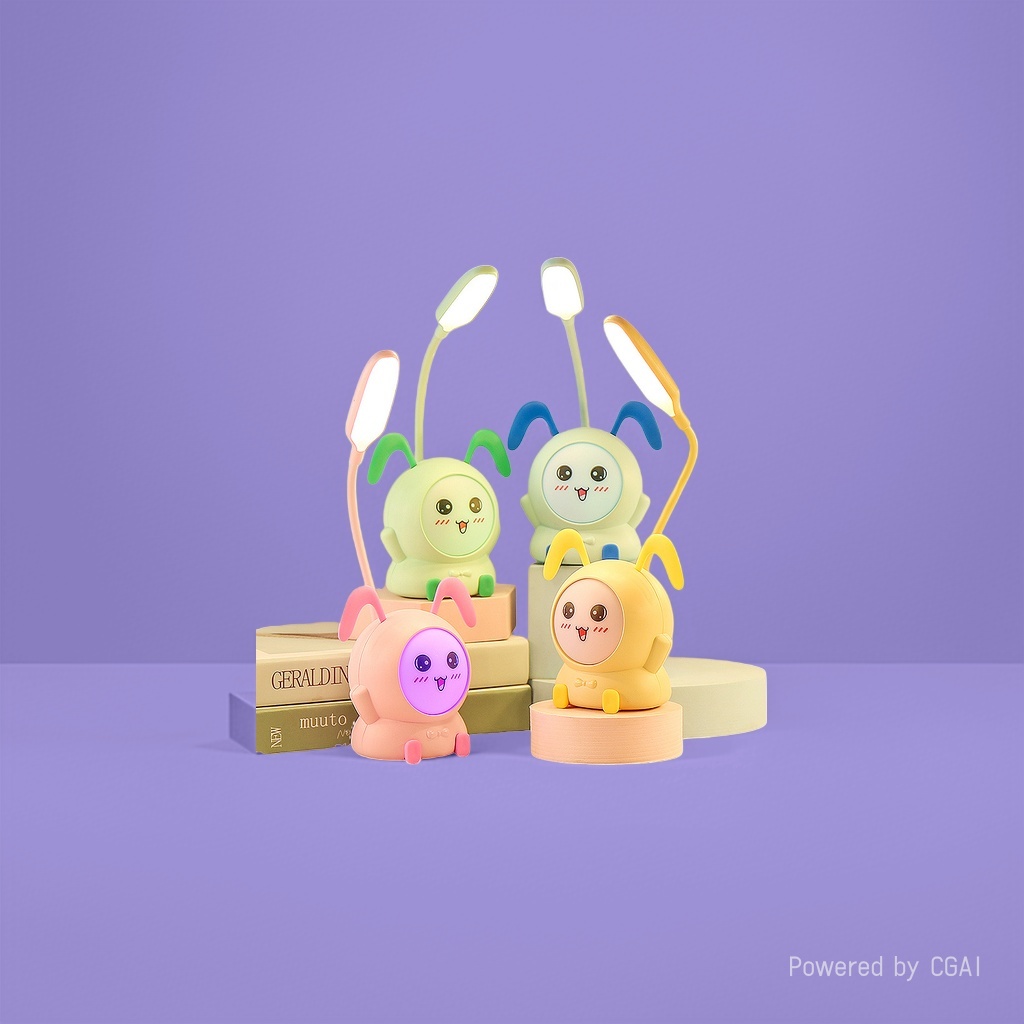 Cool Cool Lamp Handcrafted original colorful rabbit-shaped ceramic simulation animal wax table lamp Specification image