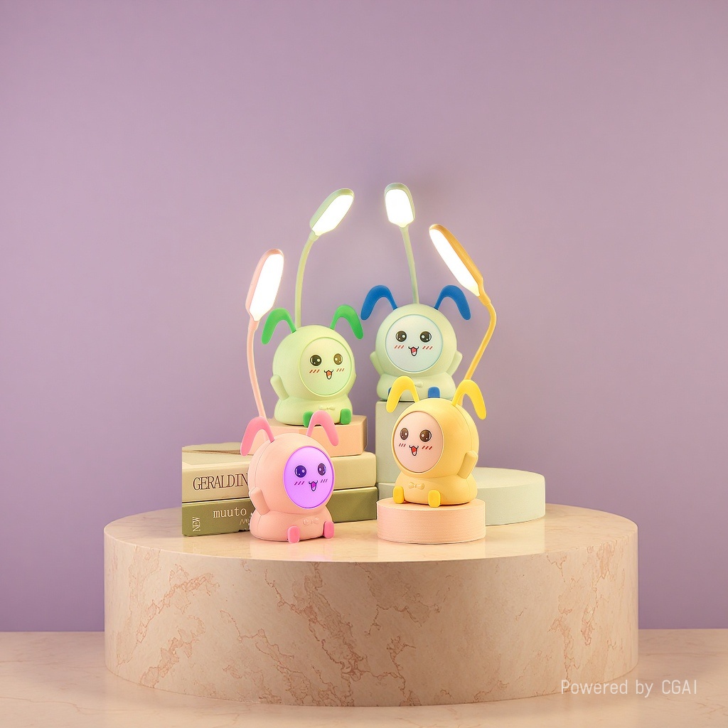 Cool Cool Lamp Handcrafted original colorful rabbit-shaped ceramic simulation animal wax table lamp details Picture