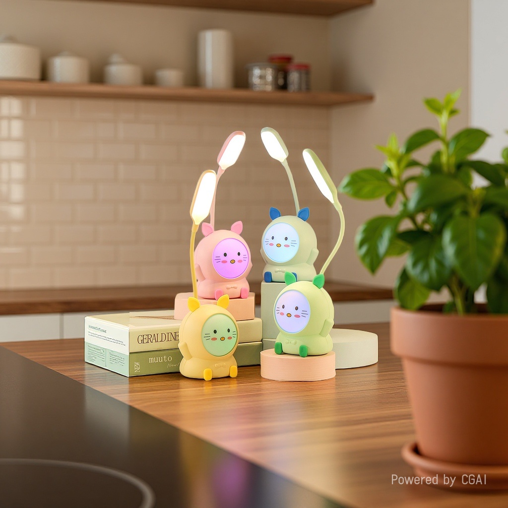 Cool Cool Handmade original ceramic wax table lamp, colorful cartoon decoration for a warm bedroom details Picture