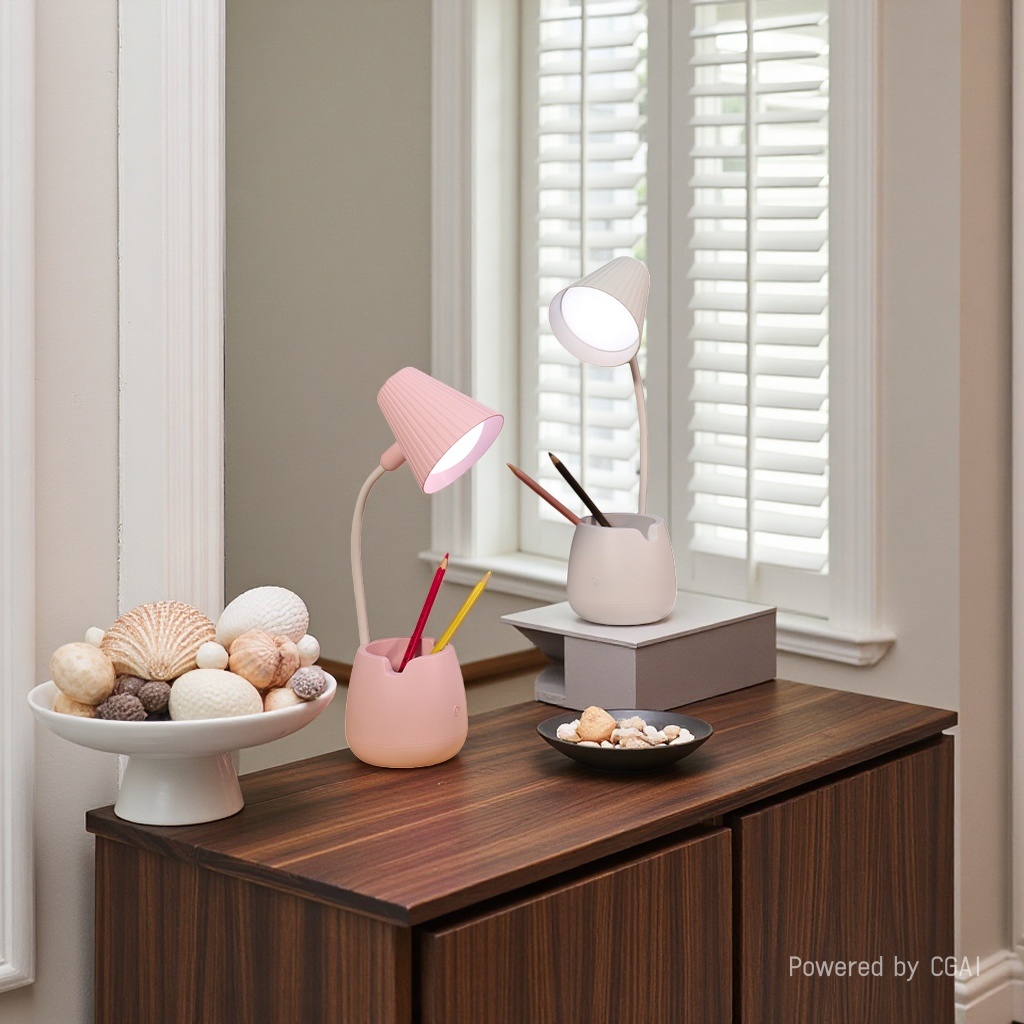 Jiuliang Cool Cool Lamp Pink Reading Desk Lamp, eye-protecting magnifying Glass Desk lamp for study Application Scenario