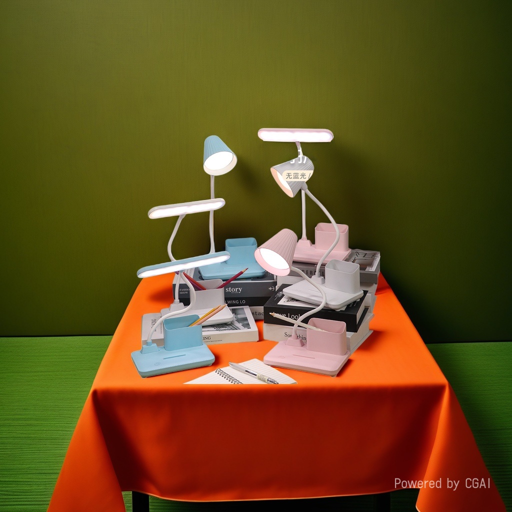 Cool Lamp Color Eye-protecting Study Desk Lamp Set Jiu Liang Magnifying Glass Desk Lamp details Picture