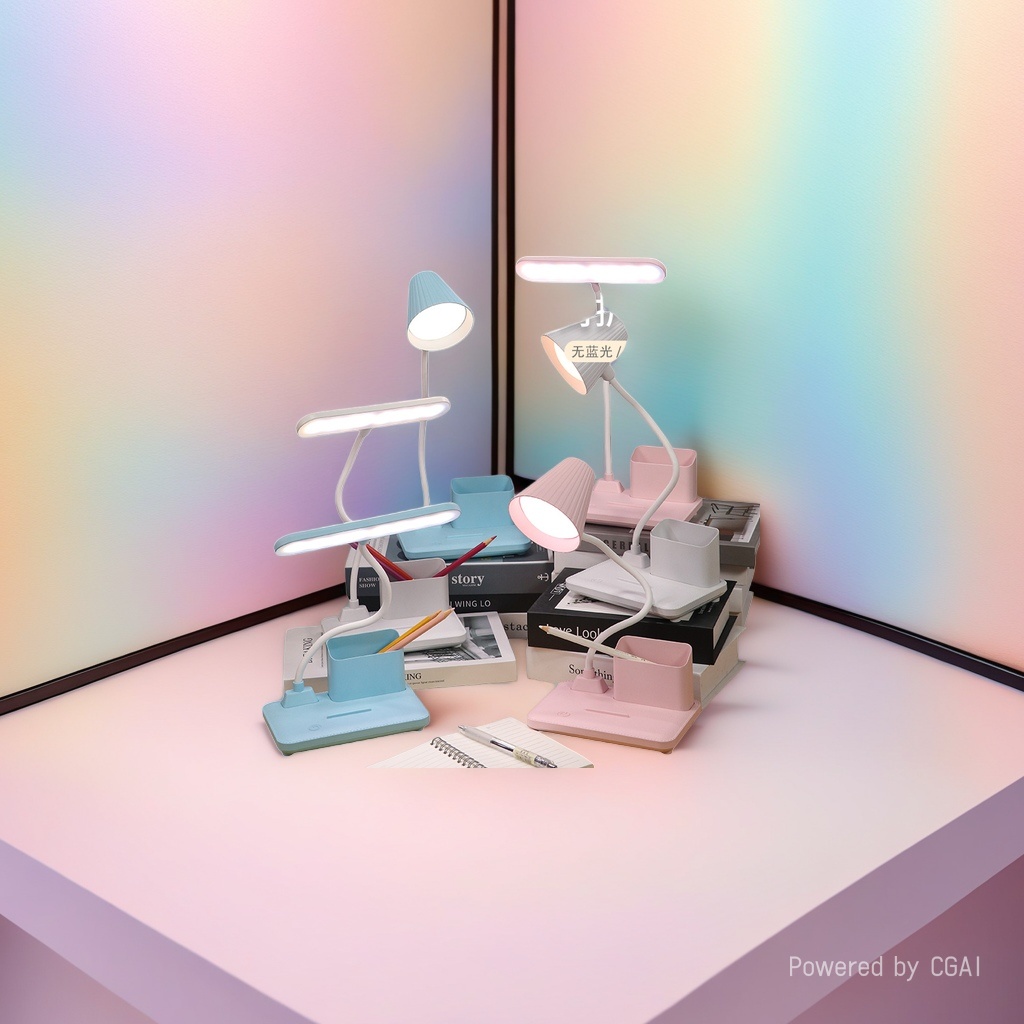 Cool Lamp Color Eye-protecting Study Desk Lamp Set Jiu Liang Magnifying Glass Desk Lamp Specification image