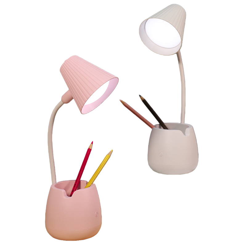Jiuliang Cool Cool Lamp Pink Reading Desk Lamp, eye-protecting magnifying Glass Desk lamp for study Item Picture