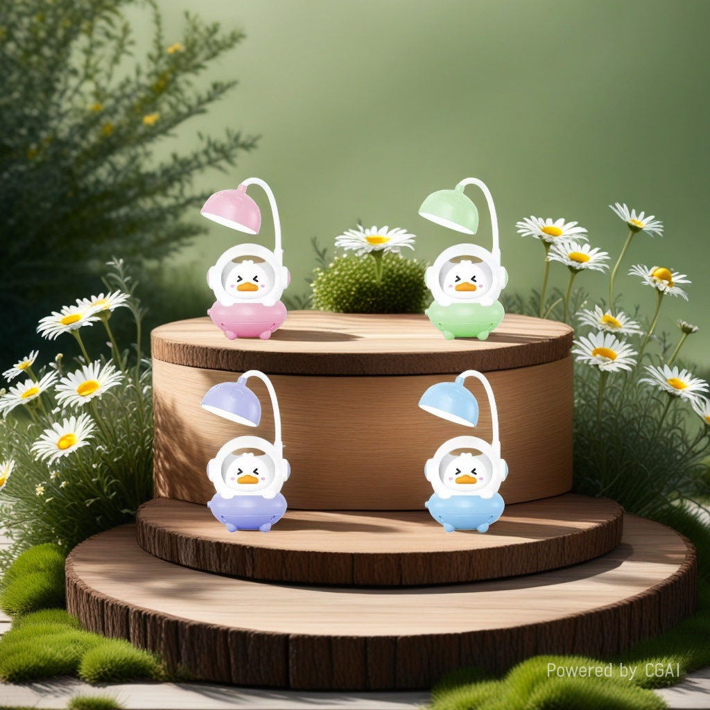 高颜值卡通创意彩色小鸭家居学习台灯 details Picture