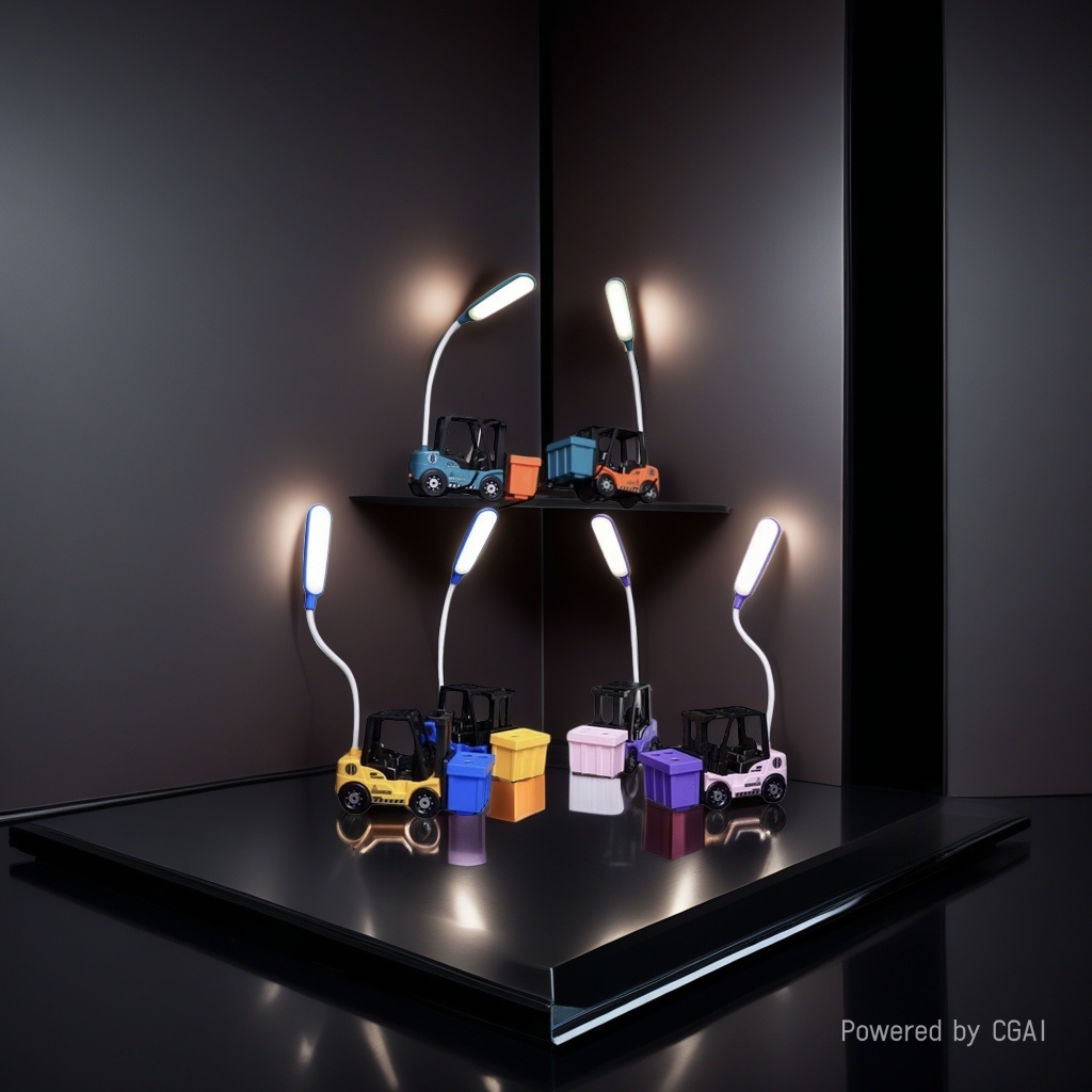 Cool Lamp, colorful forklift-shaped ceramic decorative table lamp, handcrafted original wax melting lamp Application Scenario