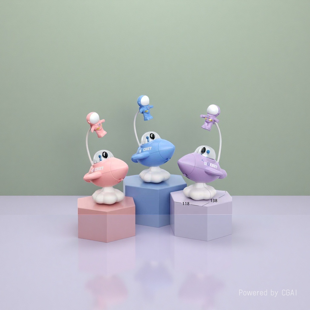 酷毙灯彩色火箭造型陶瓷台灯手工原创融蜡灯