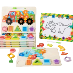 لوحة بيضاء على خلفية لوحة صور الديناصورات المتحركة ذات الوجهين المتعدد الوظائف Item Picture