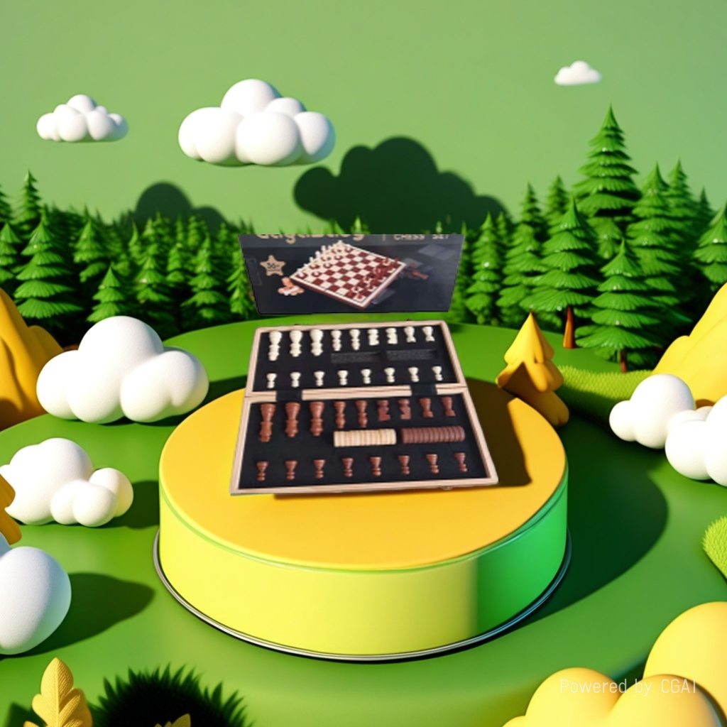 Two-in-one wooden chess checkers set, flip cover storage, solid wood double chess children and adults logic puzzle board game toy Specification image