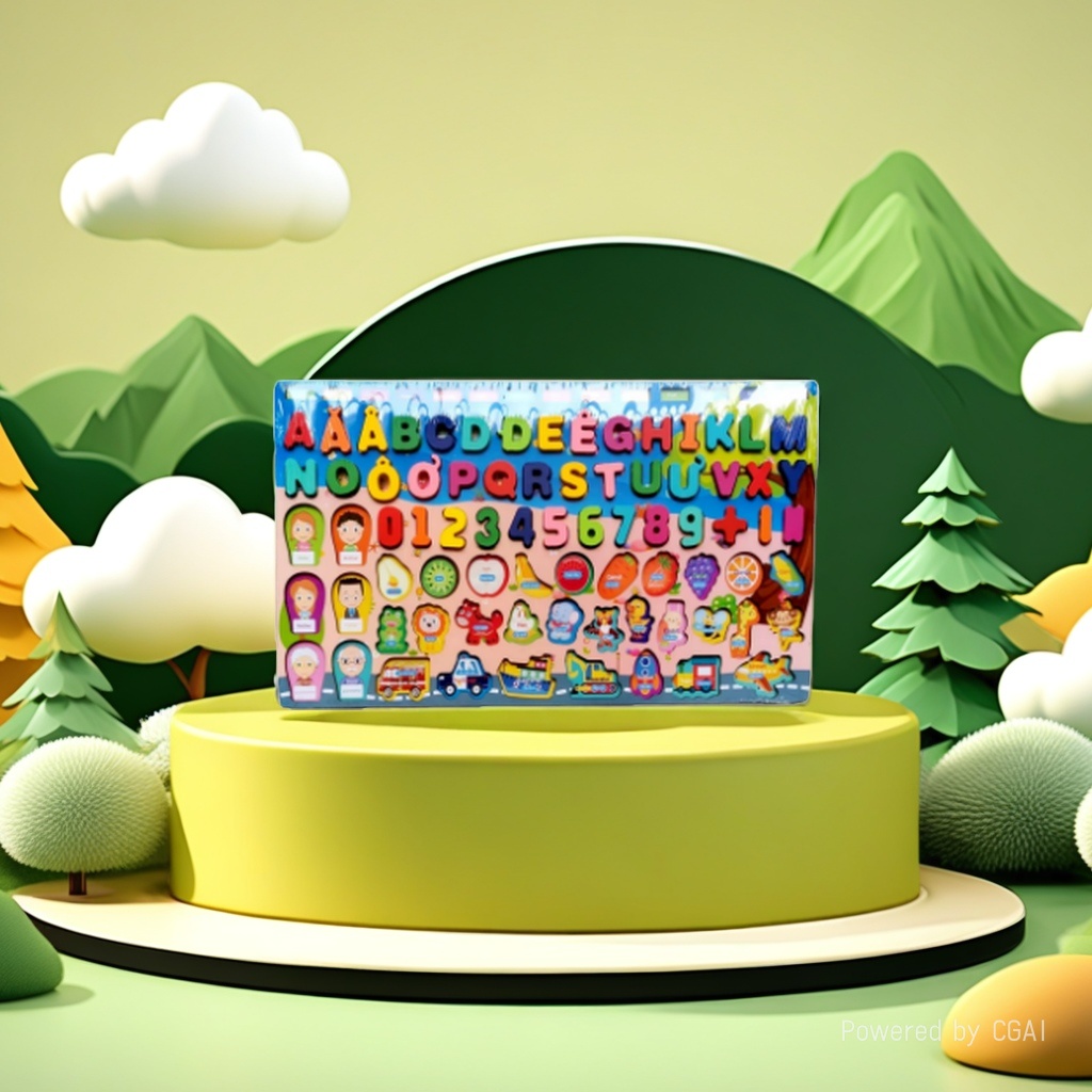 Vietnamese alphabet wooden cognitive board with tones, Vietnamese initials, numbers, characters, fruits, vegetables, animals matching, early education and intelligence toys for babies Specification image