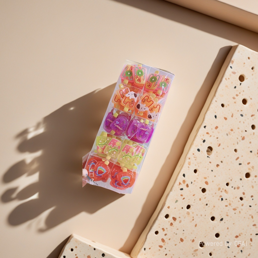 Original wholesale of children's popsicle-shaped cartoon hairpin accessories Specification image