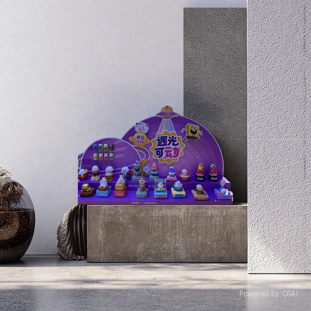 Encounter movable exhibition stand Blind box toys Figurine Decompression key cap Blind bag box Specification image
