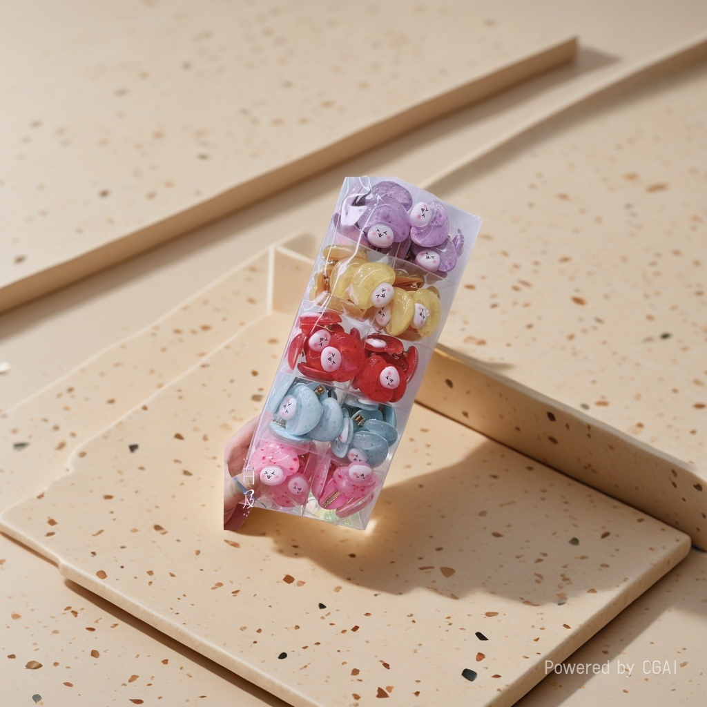 彩色心形抓夹发饰套装 抓夹发夹饰品 Specification image
