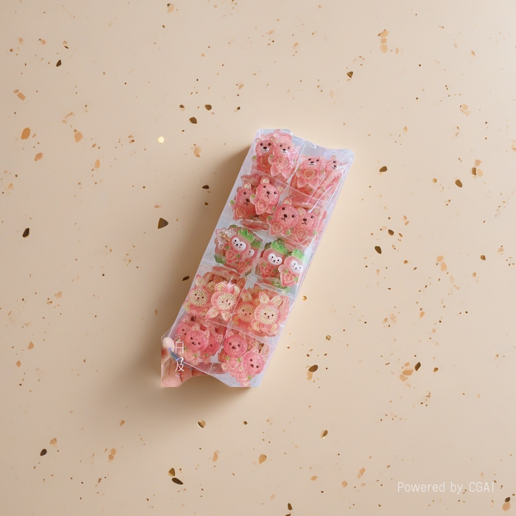 The pink transparent bear-shaped clipper hair accessory exudes a sweet and cute girlish style details Picture