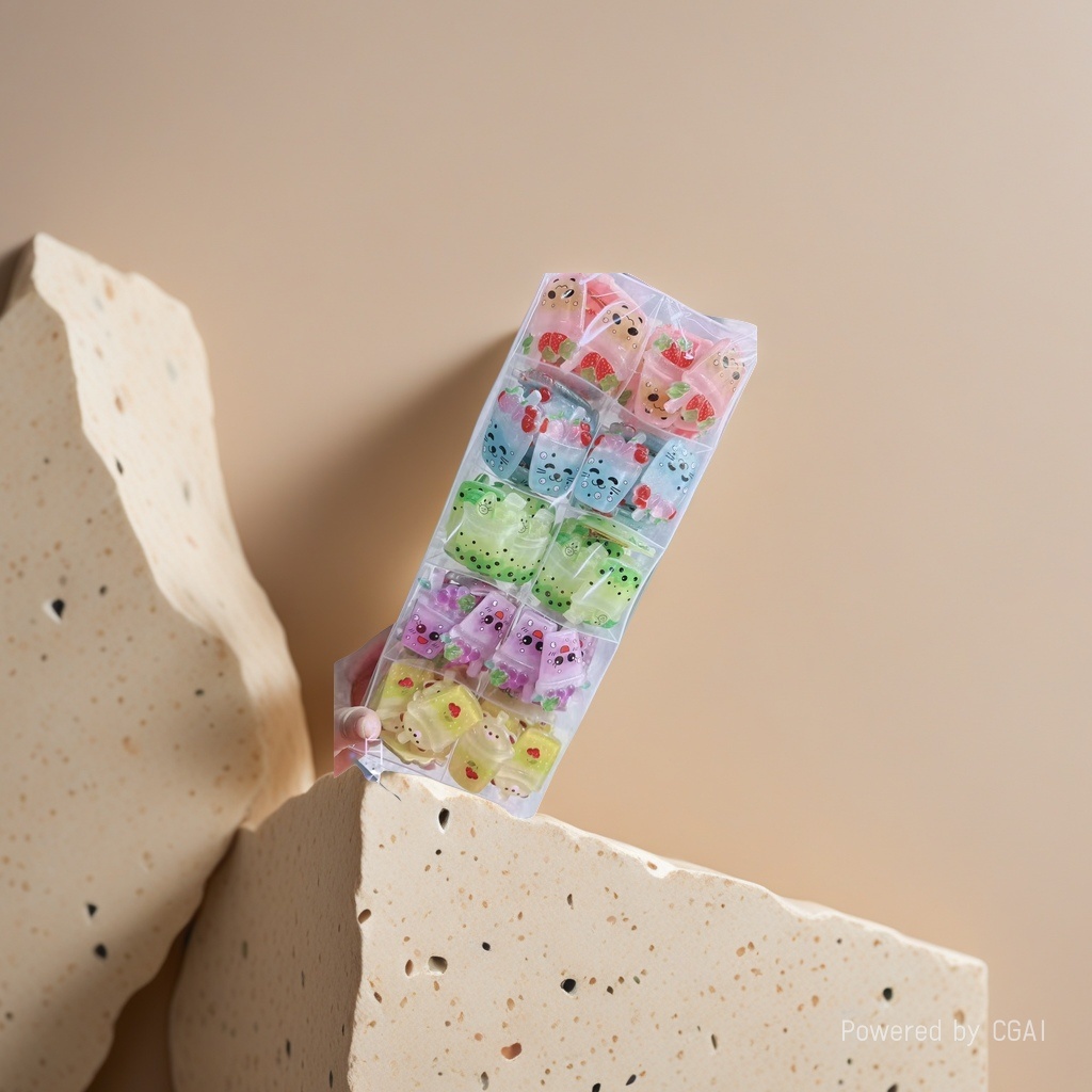 Colorful cartoon milk tea cup-shaped U-shaped hairpin set details Picture