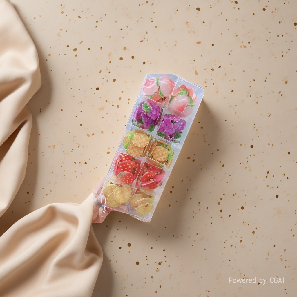 The transparent fruit-shaped children's hairpin storage box with compartmentalized design is suitable for cross-border use Application Scenario
